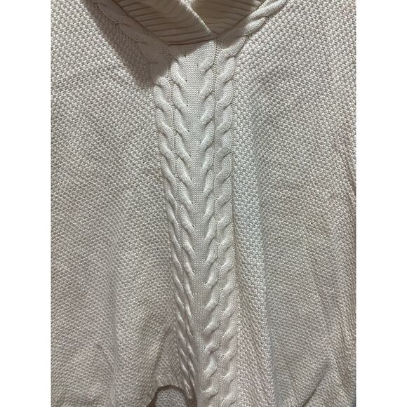 Talbots Short Sleeve Sweater Top Lambswool blend Sz XL Off White Cozy Cowl Neck - Picture 2 of 7